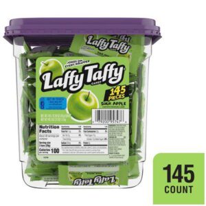 Laffy Taffy Sour Apple Candy Tub 145ct